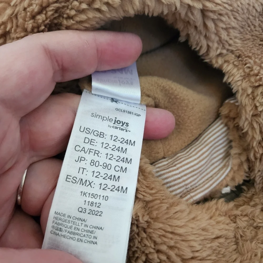 Jan - Simply Joy by Carter Little Bear Hat and Mittens 12 to 24 Months